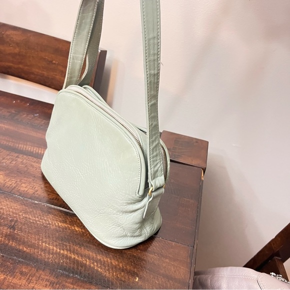 Vintage COACH Green Natural Grain Double Zip Satchel 4914, Used Good Condition - Picture 7 of 13